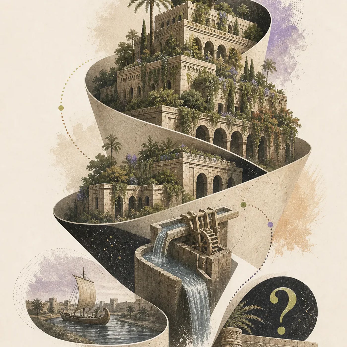 Editorial artwork for What Were the Hanging Gardens?