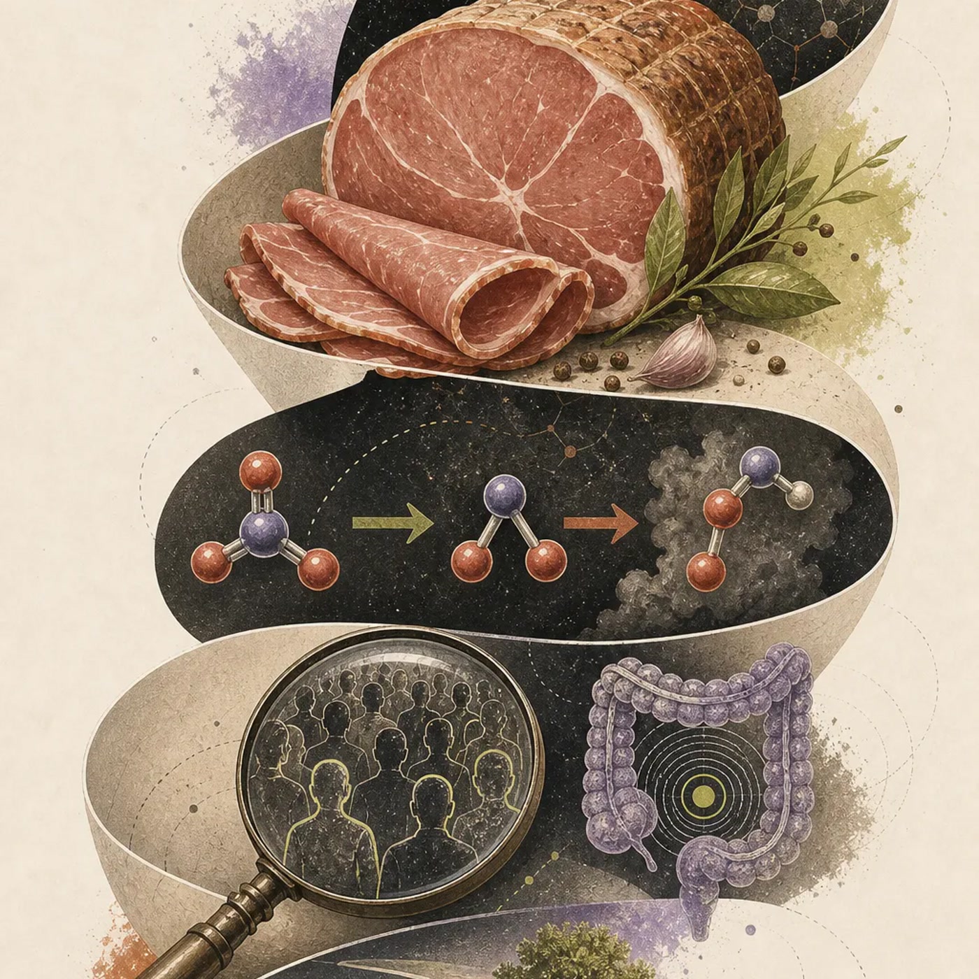 Editorial artwork for Nitrates, Nitrites and Meat: What Is the Cancer Link?