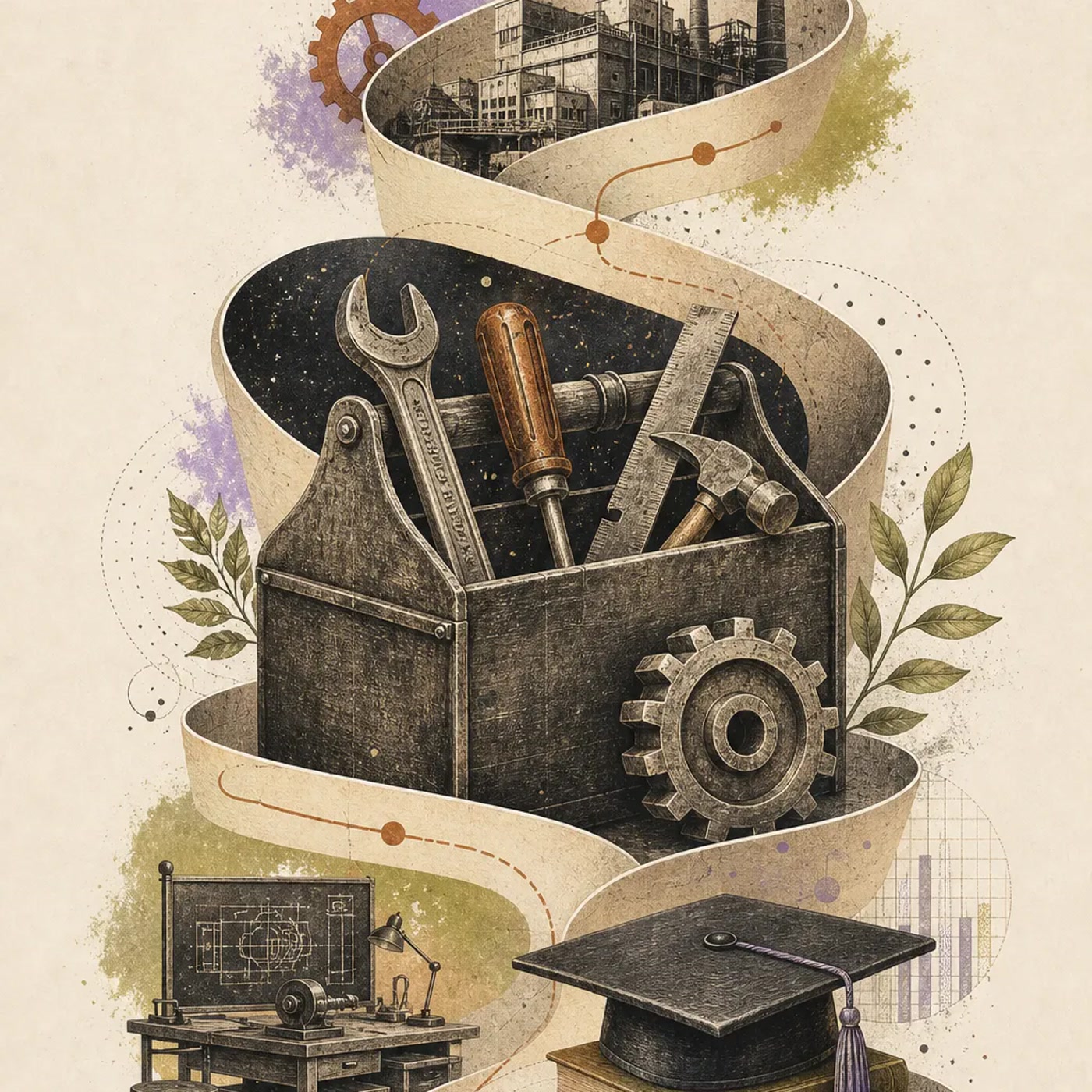 Editorial artwork for The Apprenticeship Gap